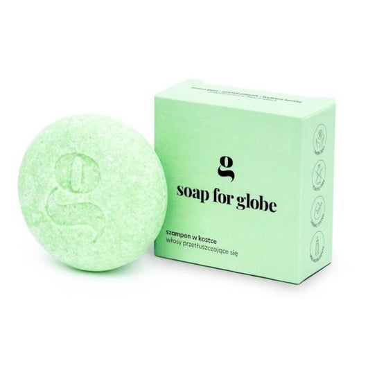 Soap For Globe, Szampon W Kostce Do Skóry Głowy Z Tendencją Do Przetłuszczania Się, Balance, 80g Soap for globe