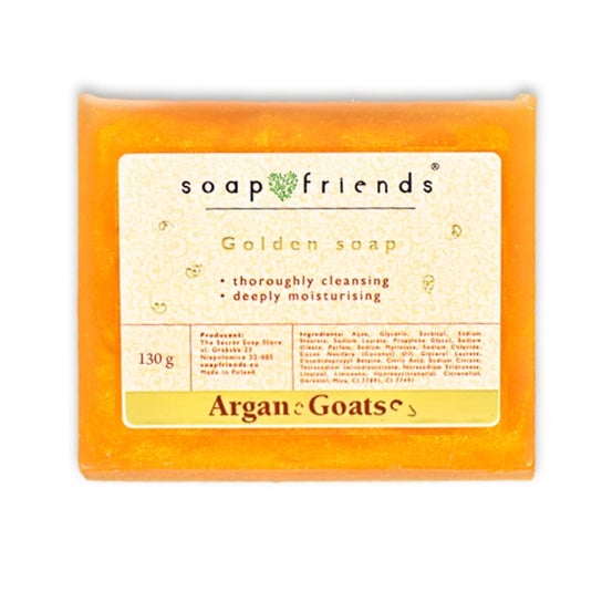 Soap&Friends,  Złote mydło Argan&Goats, 130g Soap&Friends