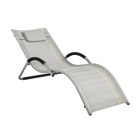 SoBuy Fotel relax Leżak plażowy ogrodowy OGS38-HG SoBuy