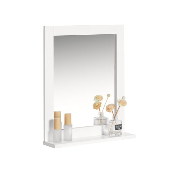 SoBuy FRG129-W Białe lustro na ścianę do łazienki SoBuy