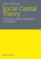Social Capital Theory Hauberer Julia