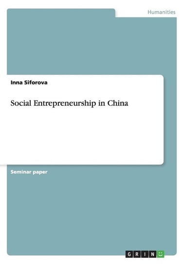 Social Entrepreneurship in China Siforova Inna