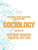Sociology Giddens Anthony