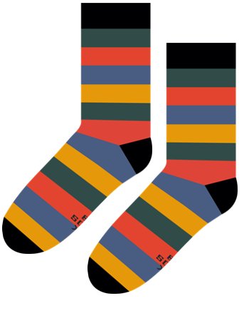 Socks in the Box, skarpety, Kolorowe Paski, rozmiar 35-38 Socks in the Box