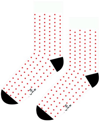 Socks in the Box, skarpety, Kropki Białe i Czerwień, rozmiar 43/46 Socks in the Box