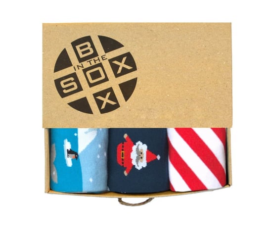 Socks in the Box, skarpety męskie, Box Skarpetki Świąteczne, Mikołaj, Motyw Świąteczny, Pingwin, rozmiar 39/42 Socks in the Box
