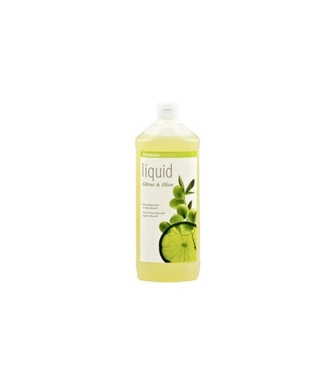 Sodasan, Cosmetics, mydło cytrusowo-oliwkowe bio, 1000 ml Sodasan