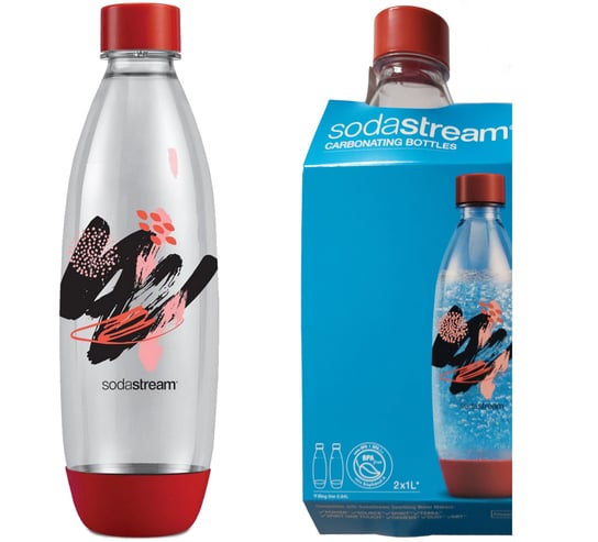 SodaStream Butelka Fuse 1l do saturatora czerwona dekor 1szt SodaStream