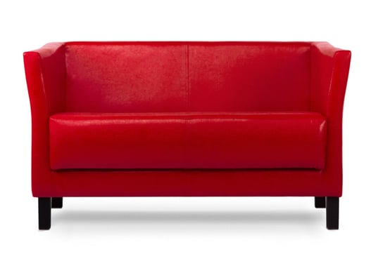 Sofa 2 ESPECTO czerwony, 130x71x67, ekoskóra Konsimo