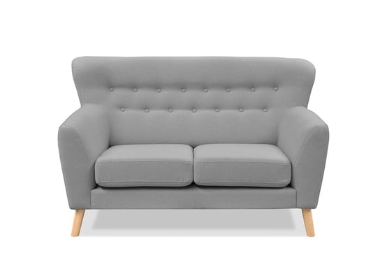Sofa 2 NEBRIS *szary, 148x92x90, tkanina/metal/drewno Konsimo