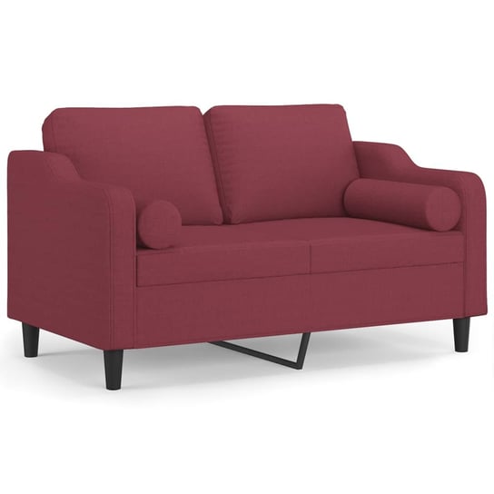 Sofa 2-os. z poduszkami, 138x77x80cm, winna czerwi / AAALOE Inna marka