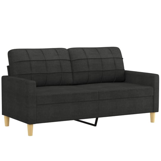 Sofa 2-osobowa, 158x77x80 cm, czarna, tkanina+meta Zakito