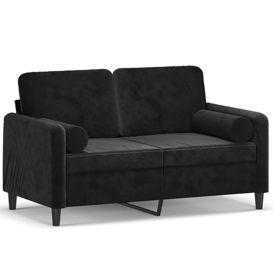 Sofa 2-osobowa aksamitna czarna 138x77x80cm + 2 po Zakito Europe