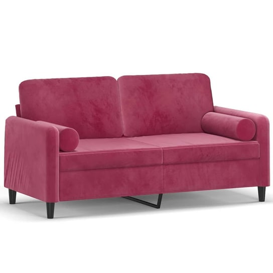 Sofa 2-osobowa aksamitna winna czerwień 158x77x80 Zakito Europe