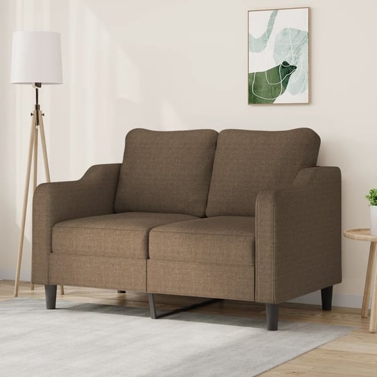 Sofa 2-Osobowa, Brązowa, 120 Cm, Tapicerowana Tkaniną vidaXL