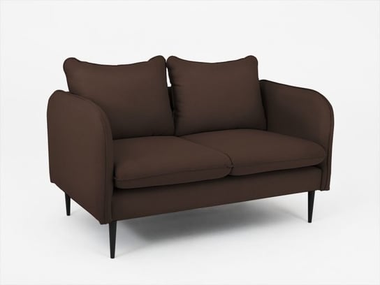Sofa 2-osobowa INSTIT POSH BLACK, brązowa, 90x145x89 cm Instit