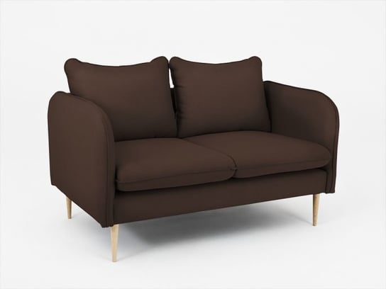 Sofa 2-osobowa INSTIT POSH WOOD, brązowa, 90x145x89 cm Instit