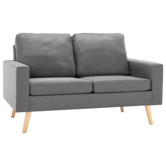 Sofa 2-osobowa, jasnoszary, 130x76x82,5 cm Zakito