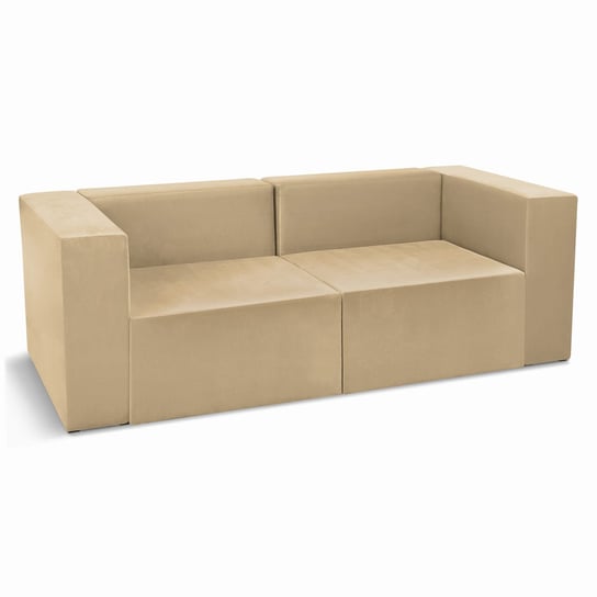 Sofa 2-Osobowa Modułowa Leon W Kolorze Beżowym – Segment Do Zestawu Mebli Modułowych: 2 Siedziska, 2 Oparcia, 2 Podłokietniki POSTERGALERIA