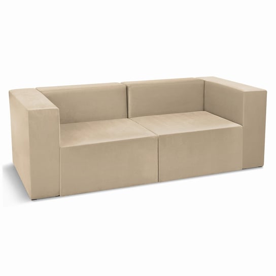 Sofa 2-Osobowa Modułowa Leon W Kolorze Beżowym – Segment Do Zestawu Mebli Modułowych: 2 Siedziska, 2 Oparcia, 2 Podłokietniki POSTERGALERIA