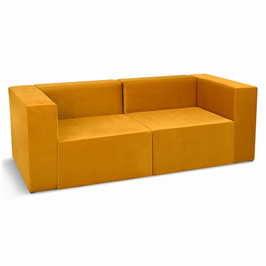 Sofa 2-Osobowa Modułowa Leon W Kolorze Miodowym – Segment Do Zestawu Mebli Modułowych: 2 Siedziska, 2 Oparcia, 2 Podłokietniki POSTERGALERIA