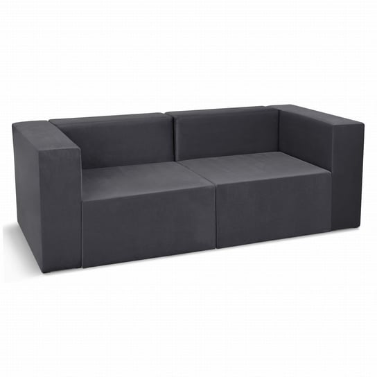 Sofa 2-Osobowa Modułowa Leon W Kolorze Szarym – Segment Do Zestawu Mebli Modułowych: 2 Siedziska, 2 Oparcia, 2 Podłokietniki POSTERGALERIA