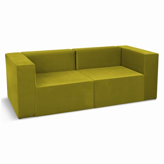 Sofa 2-Osobowa Modułowa Leon W Kolorze Zielonym – Segment Do Zestawu Mebli Modułowych: 2 Siedziska, 2 Oparcia, 2 Podłokietniki POSTERGALERIA