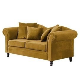 Sofa 2 osobowa SCANDINAVIAN STYLE DESIGN Gryf, żółty Scandinavian Style Design