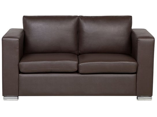 Sofa 2-osobowa skórzana brązowa HELSINKI Beliani