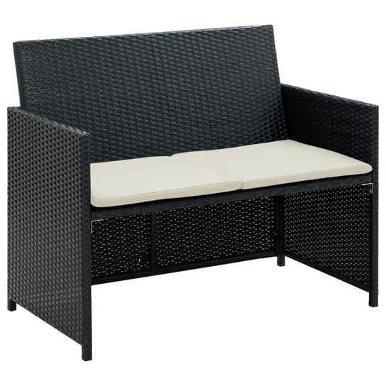 Sofa 2-osobowa vidaXL, czarna, 100x56x85 cm vidaXL