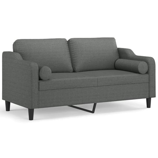 Sofa 2-osobowa z poduszkami, ciemnoszary, 158x77x8 Zakito Europe
