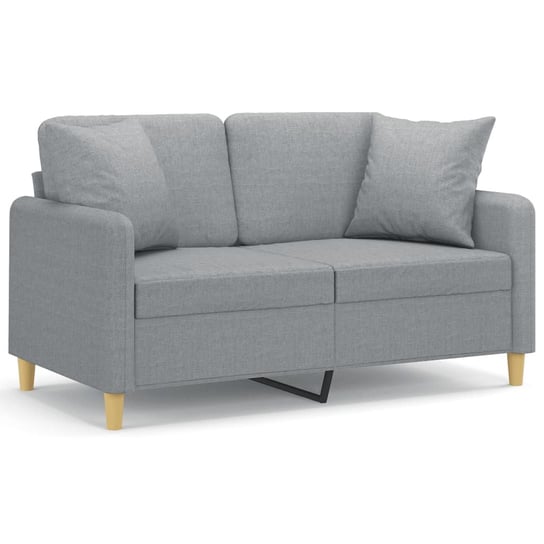 Sofa 2-osobowa z poduszkami - jasnoszary, 138x77x8 / AAALOE Zakito