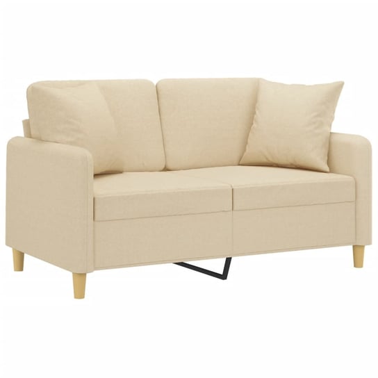 Sofa 2-osobowa z poduszkami - kremowa, 138x77x80 c / AAALOE Inna marka
