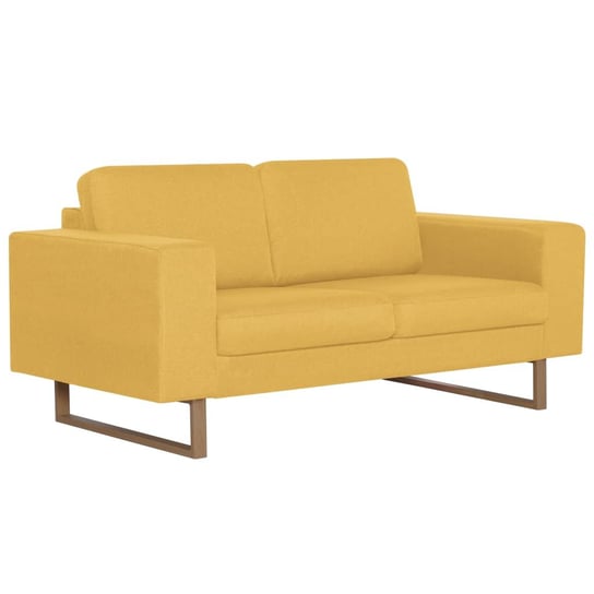 Sofa 2-osobowa żółta 156x82x75 cm Zakito Europe