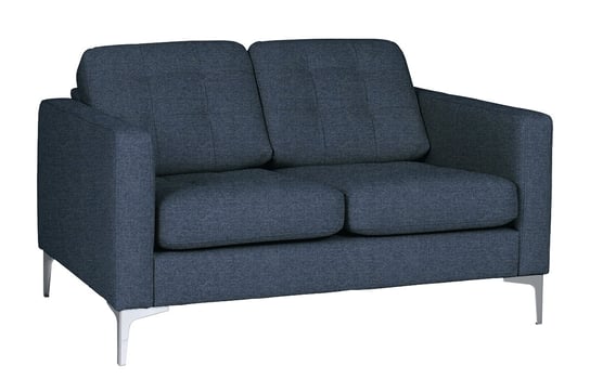 Sofa 2 PORTOFINO *niebieski, 131x78x93, drewno/metal/tkanina Konsimo