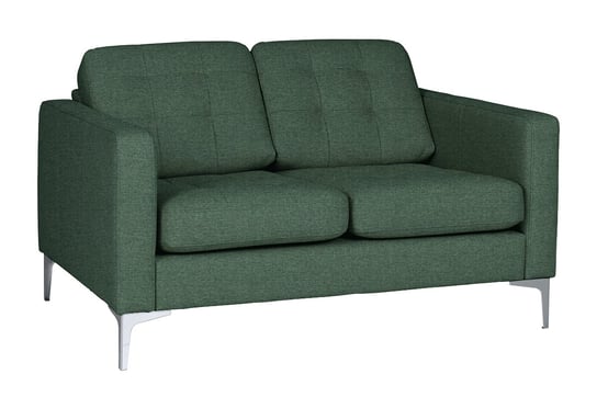 Sofa 2 PORTOFINO *zielony, 131x78x93, drewno/metal/tkanina Konsimo