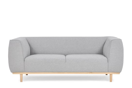 Sofa 2 PUMI *jasny szary, 187x70x84, tkanina/metal/drewno Konsimo