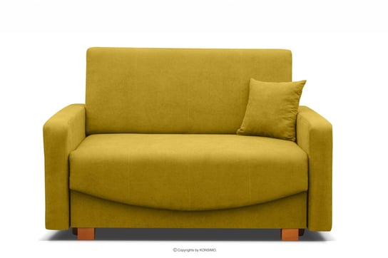 Sofa 2 rozkładana do spania amerykanka żółta INCA Konsimo