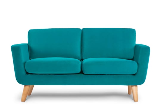 Sofa 2 TAGIO turkusowy, 153x80x84, tkanina Konsimo