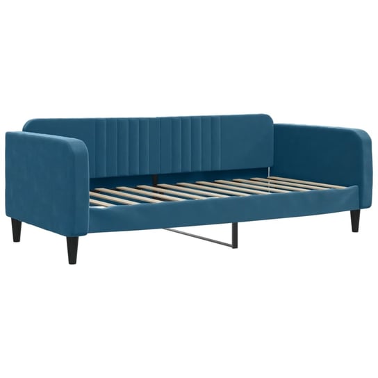 Sofa 2-w-1, aksamit, niebieski, 223x100x75 cm / AAALOE Inna marka