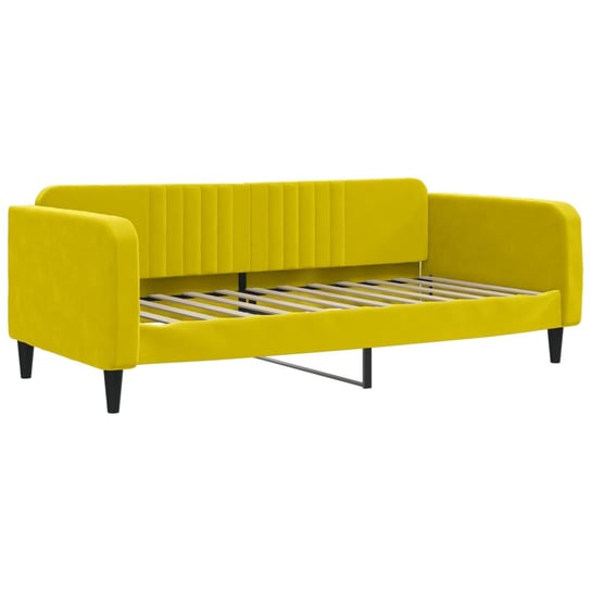 Sofa 2-w-1 z funkcją spania, aksamit, żółta, 223x1 Inna marka