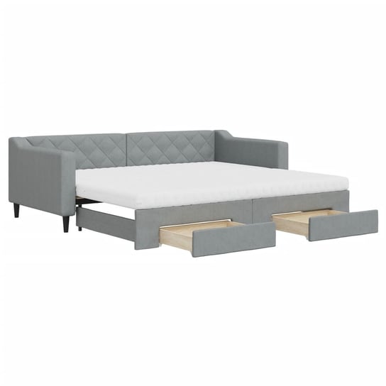 Sofa 2w1 z łóżkiem i szufladami 223x100x67 jasnosz Zakito Europe