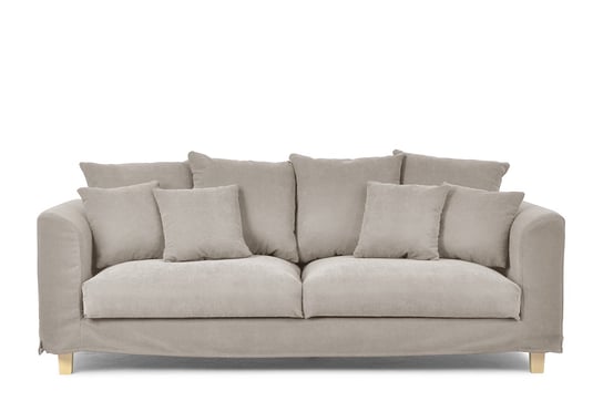 Sofa 3 BRYONI *beżowy, 215x90x93, tkanina/drewno Konsimo
