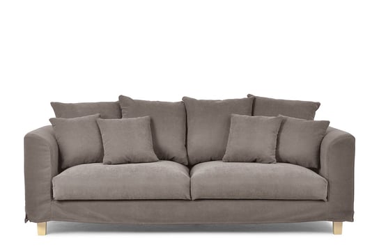Sofa 3 BRYONI *brązowy, 215x90x93, tkanina/drewno Konsimo