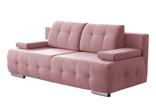 Sofa 3 ENOS różowy, 212x85x98, tkanina Konsimo