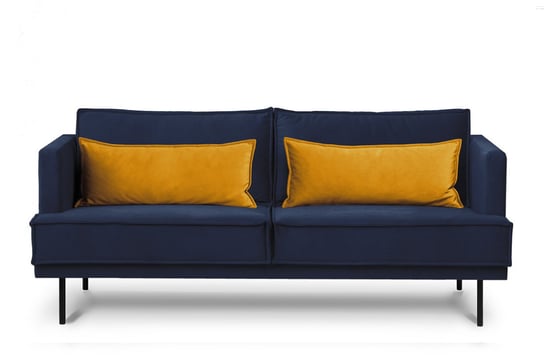 Sofa 3 GANZO *granatowy/żółty, 196x84x92, tkanina Konsimo