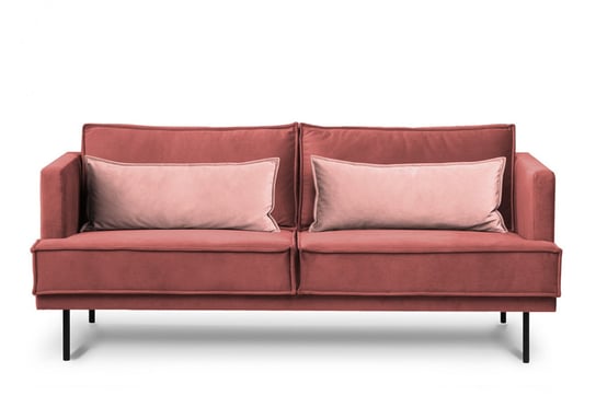 Sofa 3 GANZO *koralowy/różowy, 196x84x92, tkanina Konsimo
