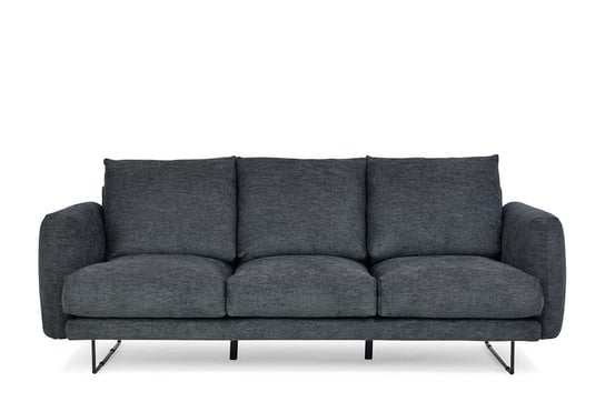 Sofa 3 MINO *antracytowy, 217x88x96, tkanina/metal/drewno Konsimo