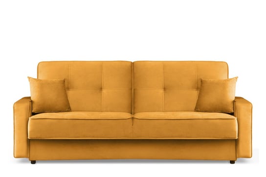 Sofa 3 ORIO żółty, 218x98x90, tkanina Konsimo