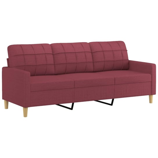 Sofa 3-osobowa, 198x77x80 cm, winna czerwień / AAALOE Zakito